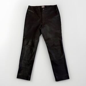 Pelle Studio Wilsons 100% Buttery Soft Leather Black Pants Women 6